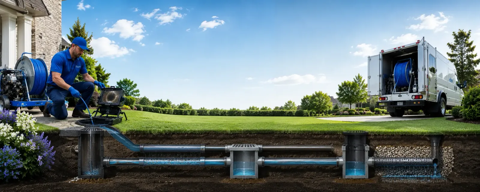 Outdoor drain cleaning information for Red Mountain, CA